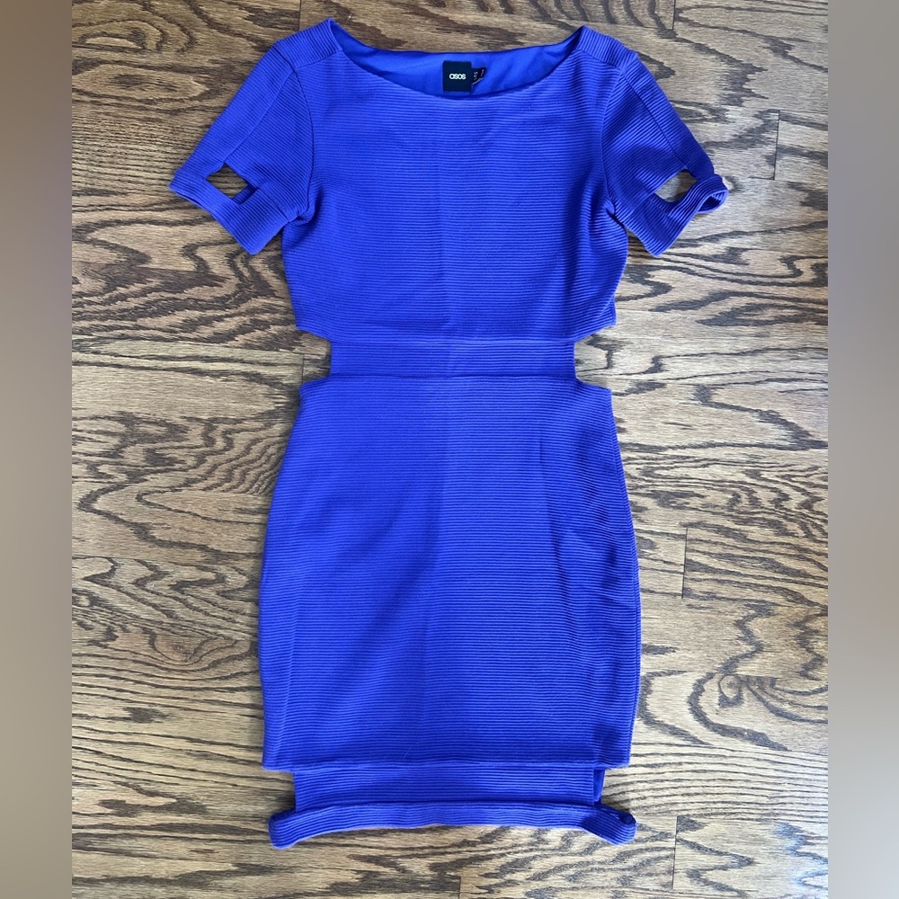 Blue/Purple Cut-Out Bodycon Dress